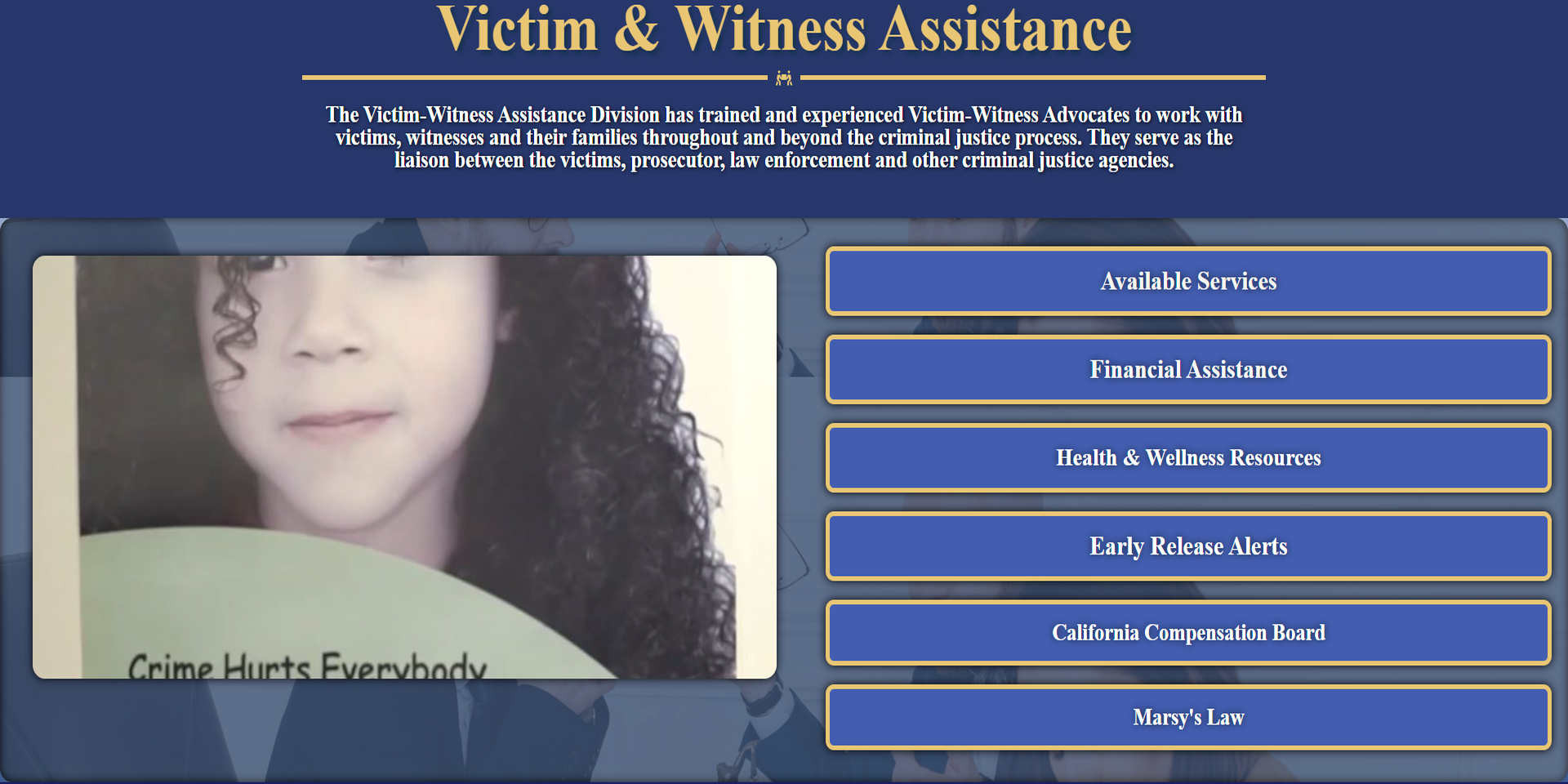 Victim & Witness Assistance Page