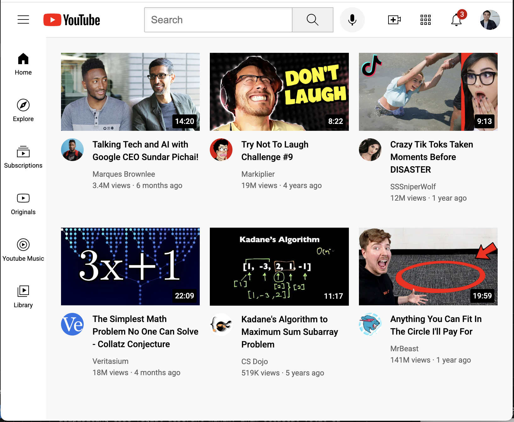 Youtube clone website