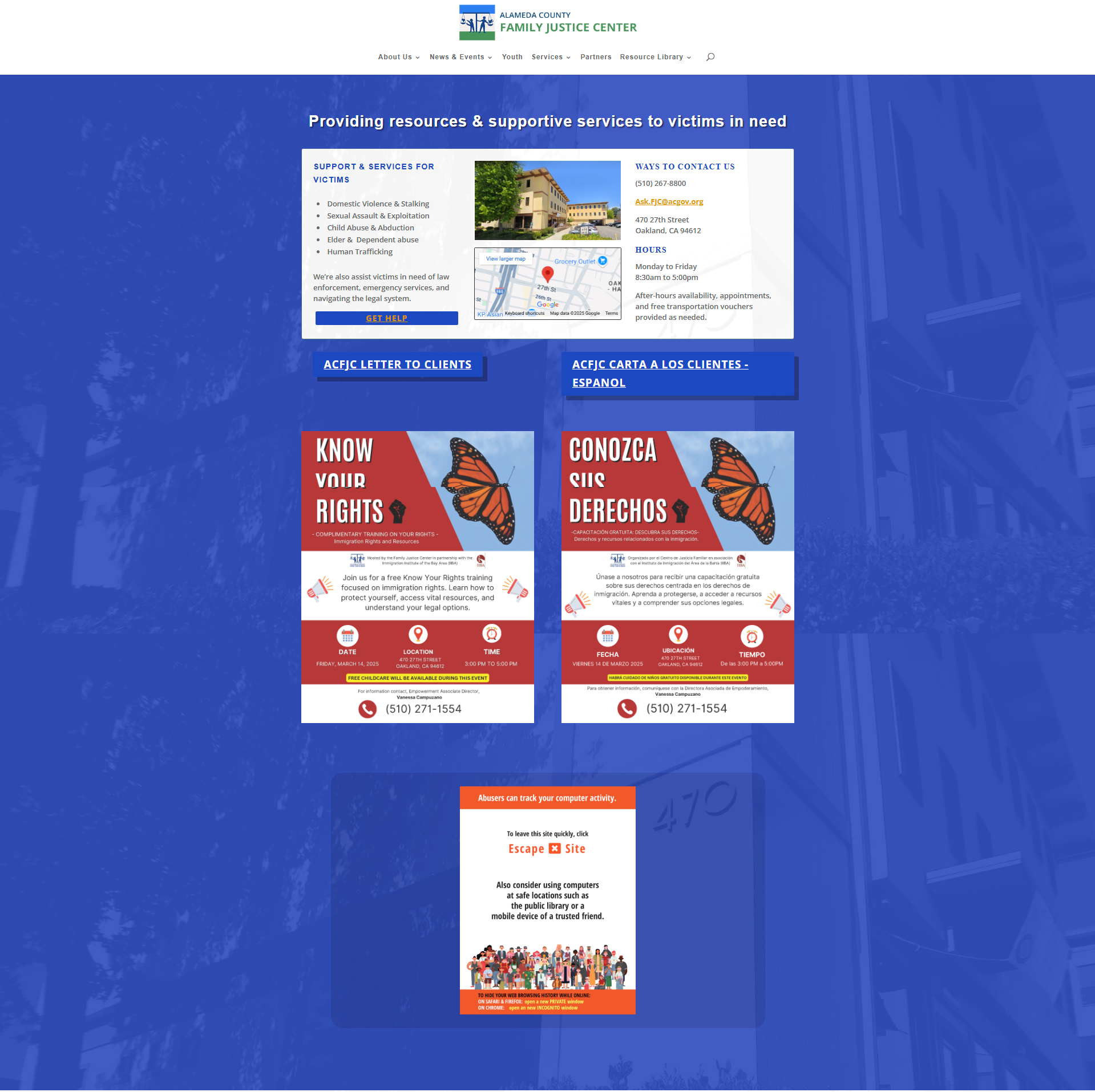 Alameda County Family Justice Center Website